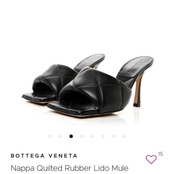 Bottega Veneta Shoes - BOTTEGA VENETA Nappa Quilted Rubber Lido Mule SZ 38
